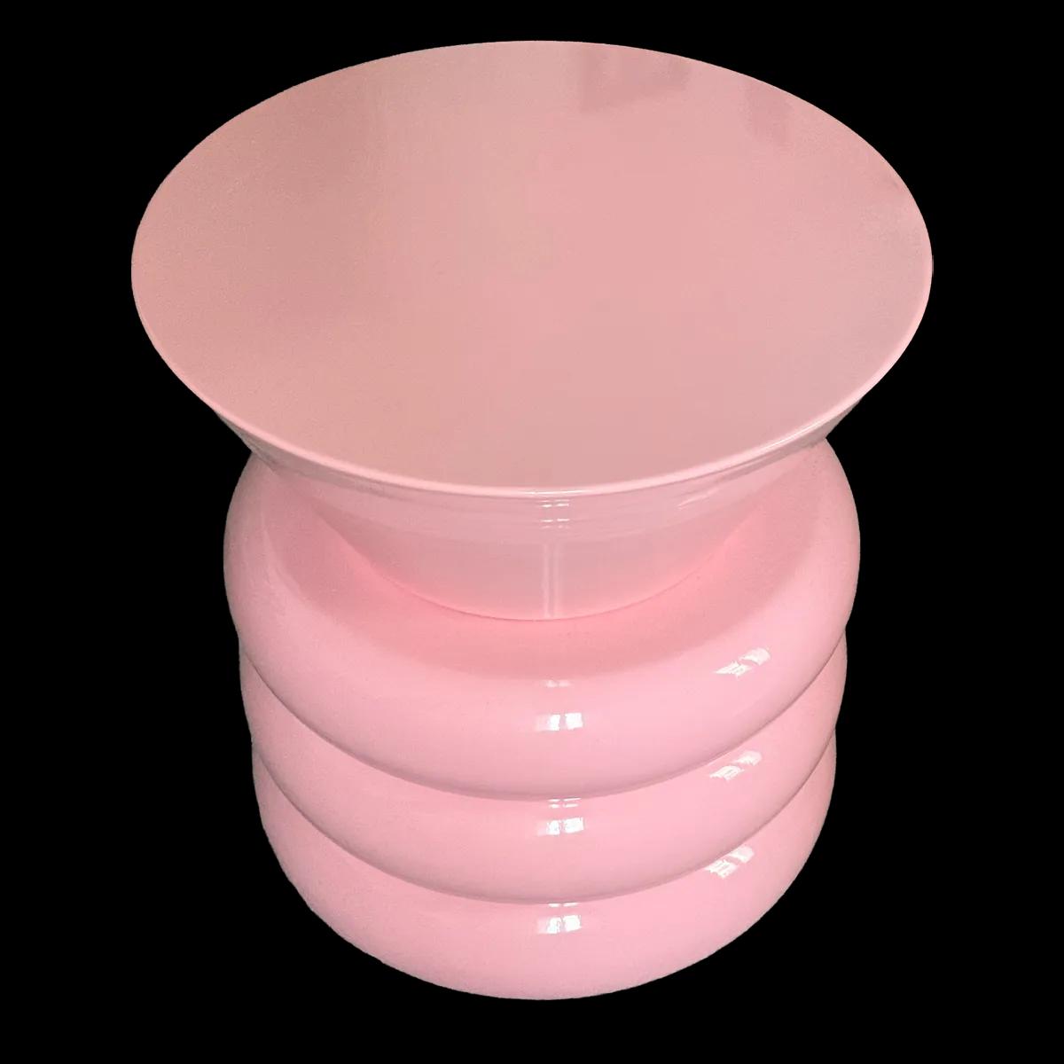 Table d’appoint / tabouret Axel Chay × Monoprix – Rose